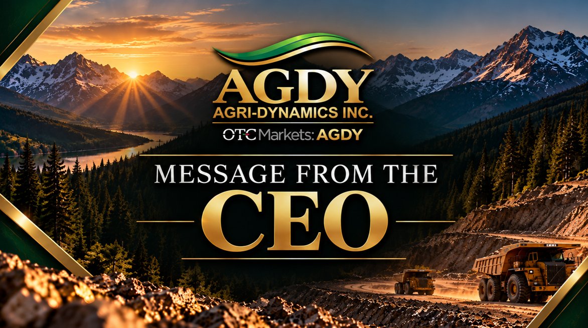 AgridynamicsInc's tweet photo. Hello, $AGDY shareholders!

As CEO, I'd like to personally welcome you to an exciting new chapter for Agri-Dynamics, Inc. as we enter our next phase of growth.

We look forward to keeping you updated on the companies progress. Stay tuned!

-Joseph Amram, CEO https://t.co/zQug6m1NHB