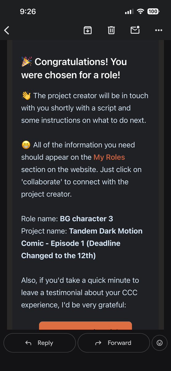 0Jyran's tweet photo. FINALLY! My 1st time getting role(s) on Casting Call Club! Iโm finally becoming part of a VA project & for name to be know! Even though Iโm doing background characters, this is just the 1st step of things.
#X #sharethispost #voiceactor #voiceover #thankful, #voiceacting https://t.co/mbFpo1PoW4