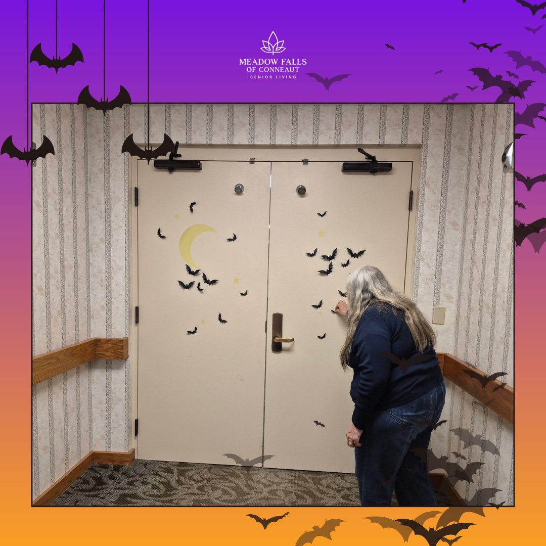 MeadowConneaut's tweet photo. 🎃👻 Spooky season decorating is underway!  We’re adding festive Halloween touches and bringing a little extra fall magic to our community. Let the Halloween fun begin! 🕸️✨

#HalloweenDecorating #SpookySeason #SeniorLiving https://t.co/00WUUVW4GW