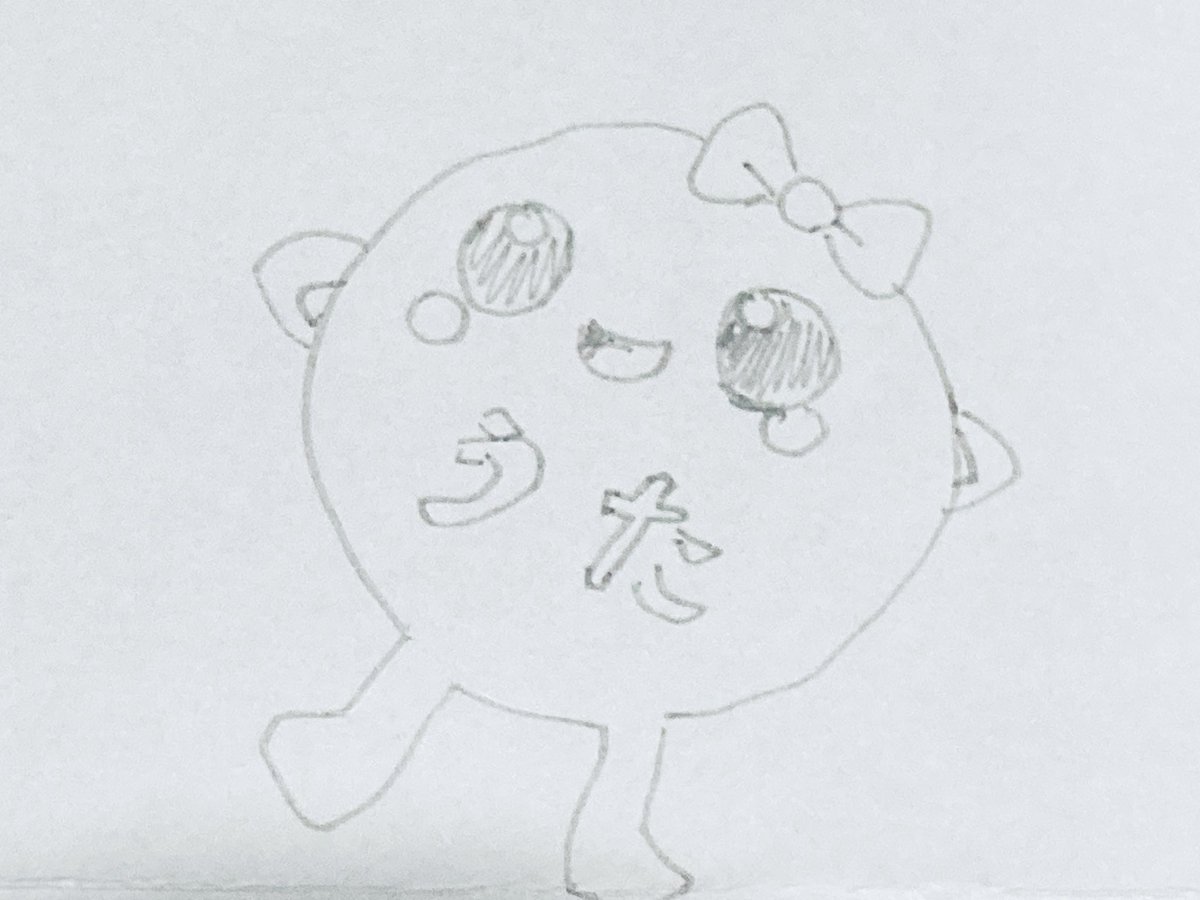yuka_blooming's tweet photo. 仲良しのLシンガーさん、うたちゃん @uta640125 のアイコンから生まれたキャラクター、うたころんちゃんを描いたよ✒️ https://t.co/Y8LryXPffF
