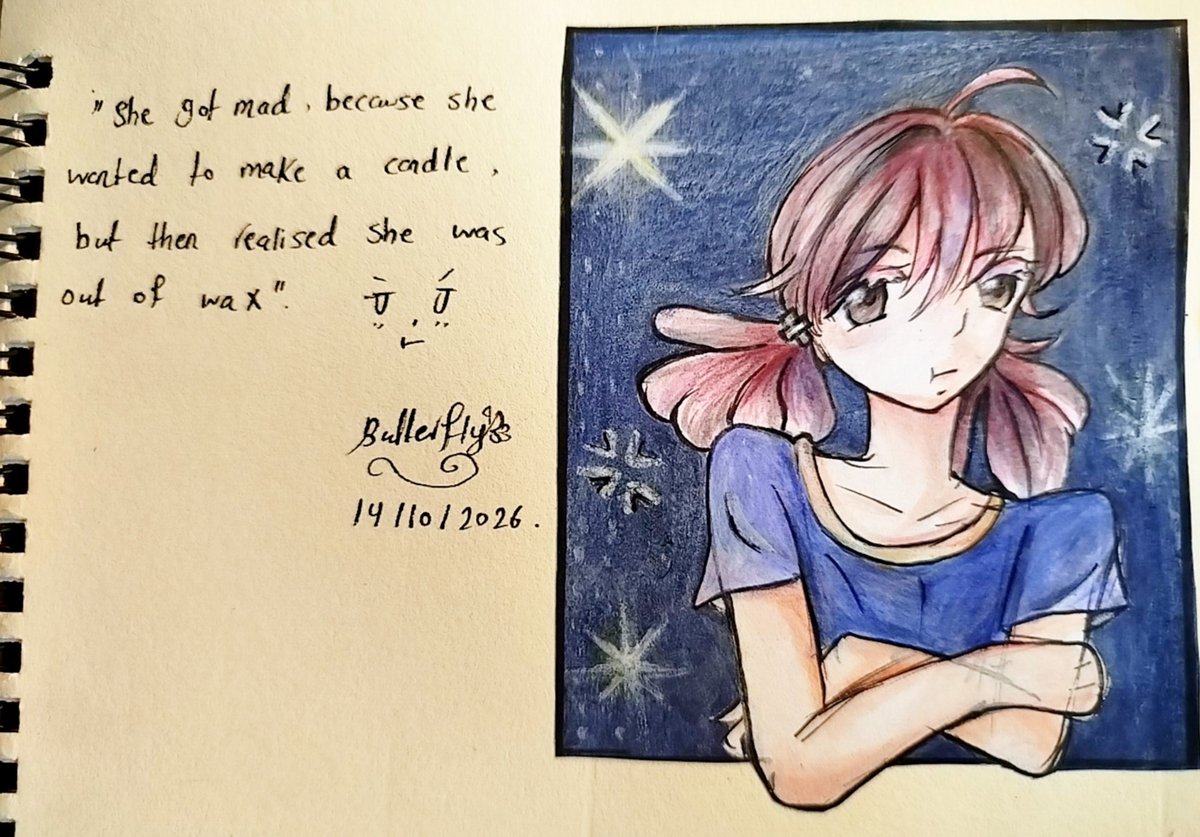 T_butterflyarts's tweet photo. Quick Drawing  💢

#rkgk #inktober #oc https://t.co/Sw6UGrt5az