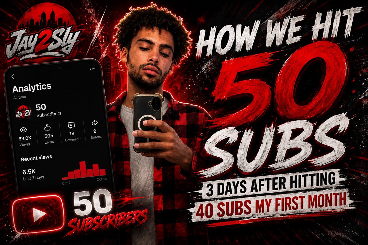 MosesMoses23's tweet photo. 🚨 40 TO 50 SUBS IN JUST 3 DAYS!! ❤️‍🔥🔥

Y’all are really making this dream come true, and I appreciate every single person supporting the journey! 🙏 Like, comment, subscribe, and SHARE this with your friends! Let’s keep growing together!#Jay2Slyy #RoadTo100 #SmallYouTuber #Gamin https://t.co/orJu9Egmmt