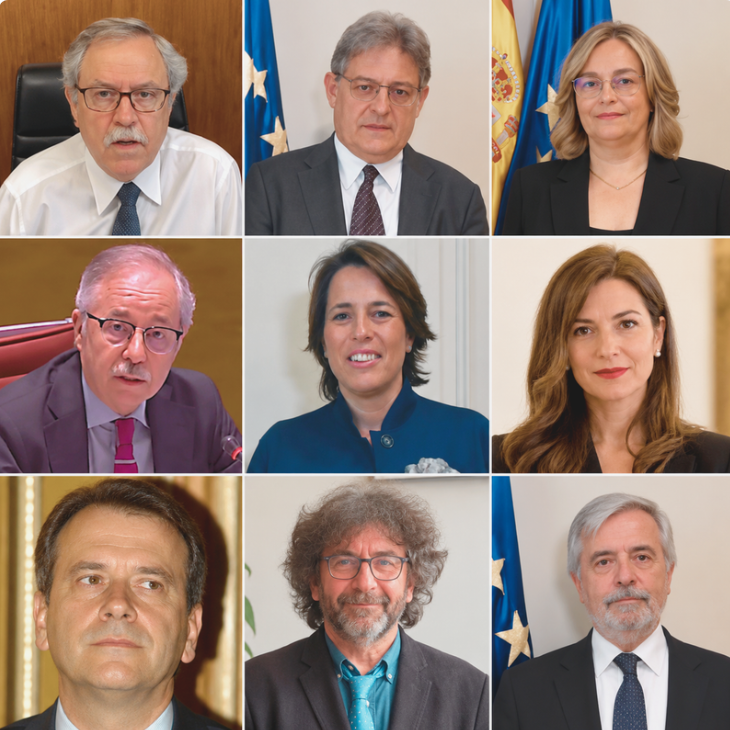 bansky___'s tweet photo. Estos son los caretos infames de los 9 miembros "progresistas" del CGPJ que se han negado a dar su apoyo a la jueza Biedma amenazada por sicarios narcos. Panda de hdp. https://t.co/aeIO8Ctwhm