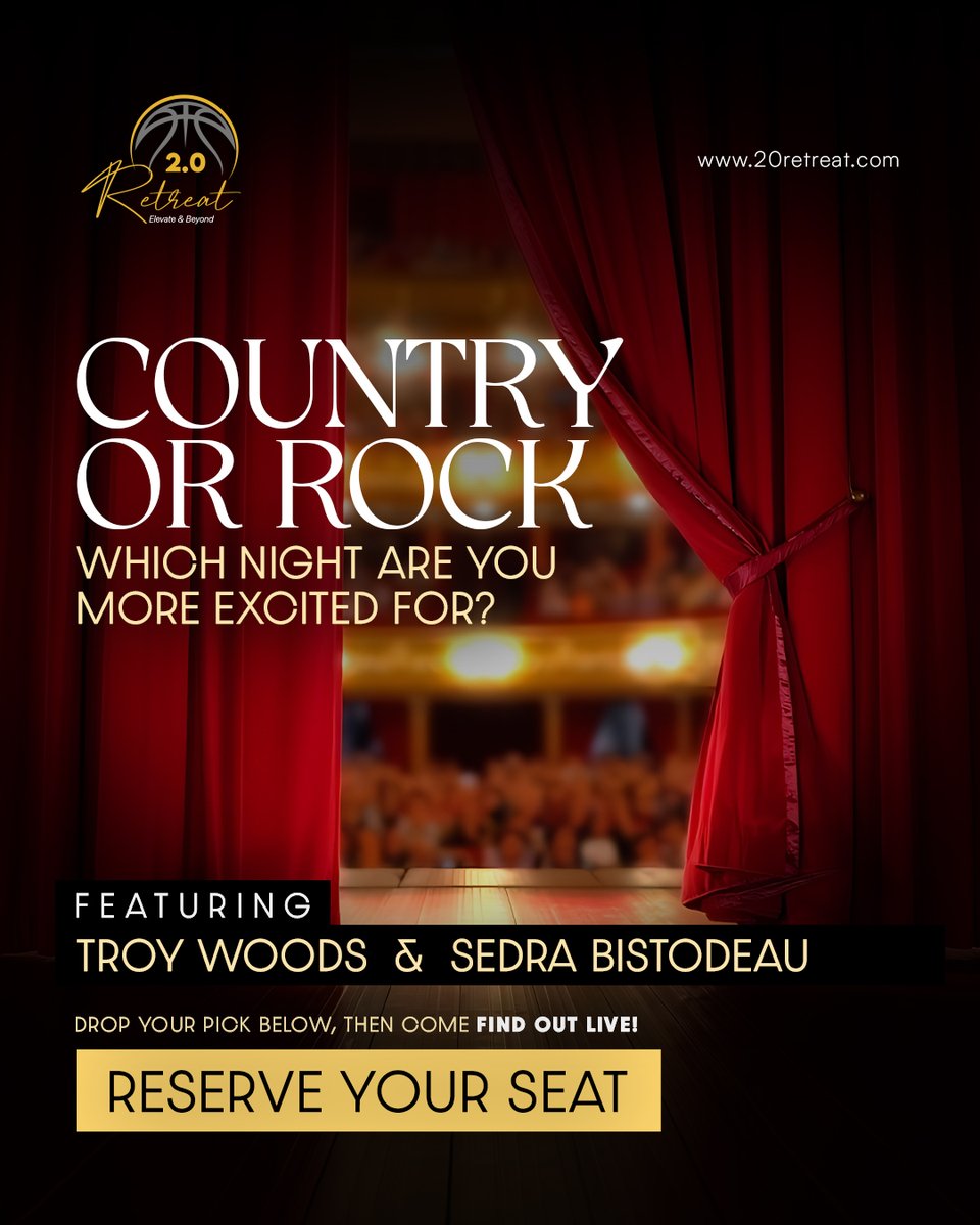 2_Retreat's tweet photo. Two nights, two totally different vibes! Are you team country twang or team high-energy rock?  Which night are you choosing? Tell us your favorite in the comments, then grab your passes: https://t.co/G9huw5G8Le
#20Retreat #Bellagio #Concerts #Weekend https://t.co/zvY1foYKkJ