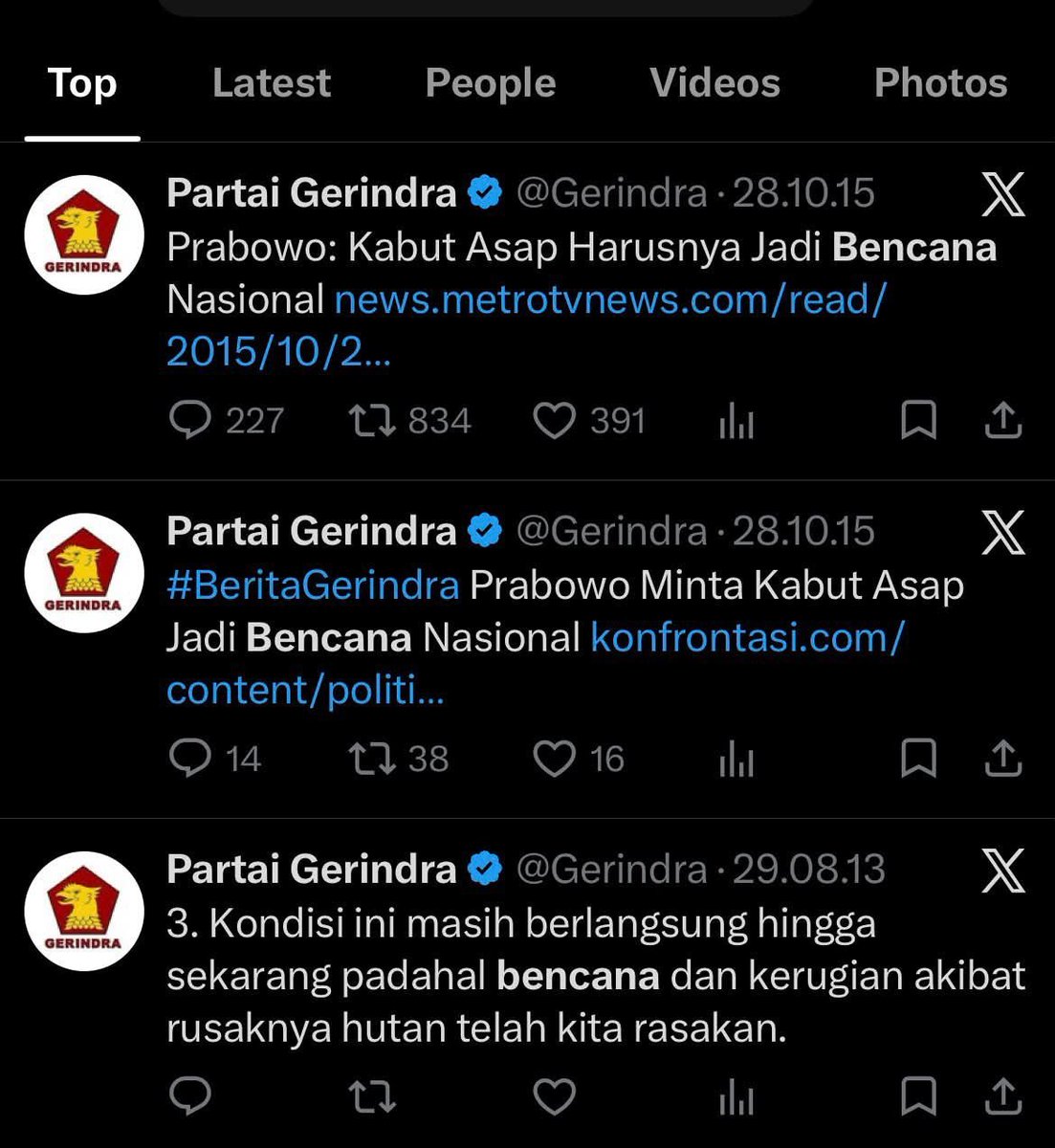 bg_mush's tweet photo. @Gerindra Partai Sampah, ketika berkuasa langsung keliatan sampahnya https://t.co/PiQ1xrvEdp