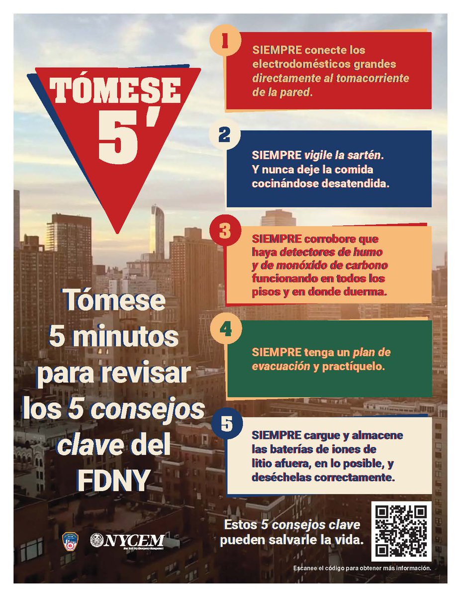 raisinghealth_'s tweet photo. Este otoño, nos unimos a NYC Emergency Management y FDNY para crear conciencia sobre cómo protegerse a sí mismo y a sus seres queridos de los incendios. Solo toma 5 minutos de revision, y podría marcar la diferencia. https://t.co/umOzGk8rvt