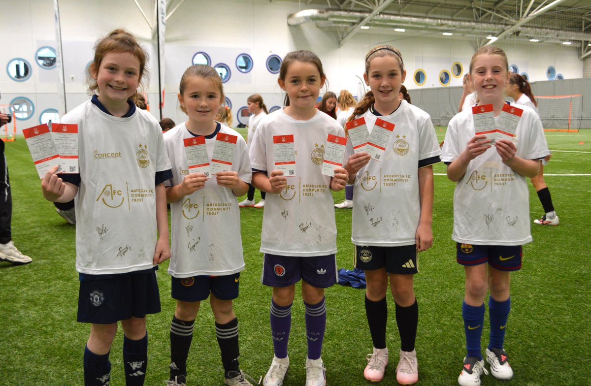 AFCCT's tweet photo. @AberdeenWomen 🤝 AFCCT Girls Only Camp

Today the AFC Women's captain, Maddie Finnie, alongside Katie O'Hanlon and Piper Lea dropped in past the AFCCT Girls Only camp at ASV!

The girls were given the opportunity to ask the trio questions about their careers and experiences as football players as well as receiving a bespoke signed top.

As a thank you from the players, each participant went home with free tickets for the AFC Women's match at Pittodrie next weekend 🔥

Week 2 camps available here 👉 https://t.co/SwOpjOFuLY

Cheer on the Women's Team at Pittodrie next week 🎟  https://t.co/Bl66xulhgm