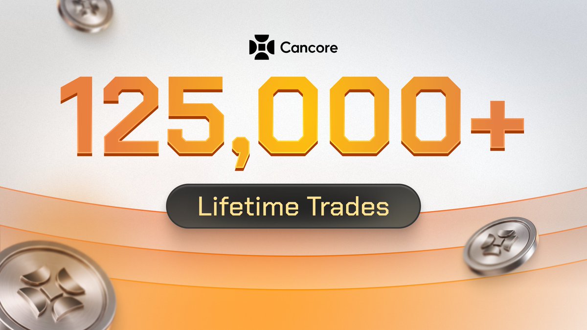 cancore_io's tweet photo. 125,000+ lifetime trades on Cancore.

Infrastructure earns its credibility in production, not in announcements.

Every one of those trades happened live across Canton and public chains. Real activity, real liquidity, real settlement.

Built for the market today. Scaling for what comes next.

The Liquidity OS for Tokenized Finance → https://t.co/2W7TSEtrKI