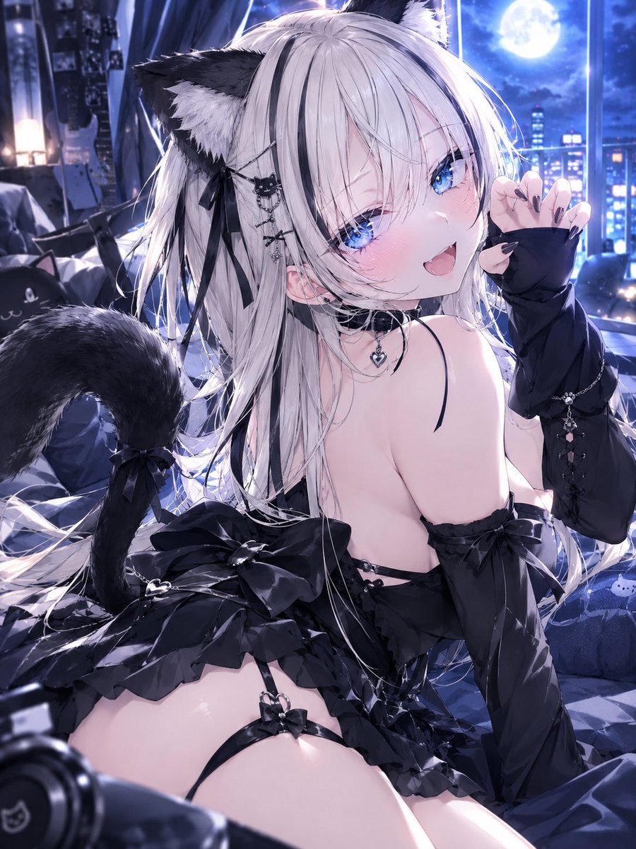 ShiroyaLily's tweet photo. おやすみにゃー🐈‍⬛ https://t.co/1LNZMF3g7L