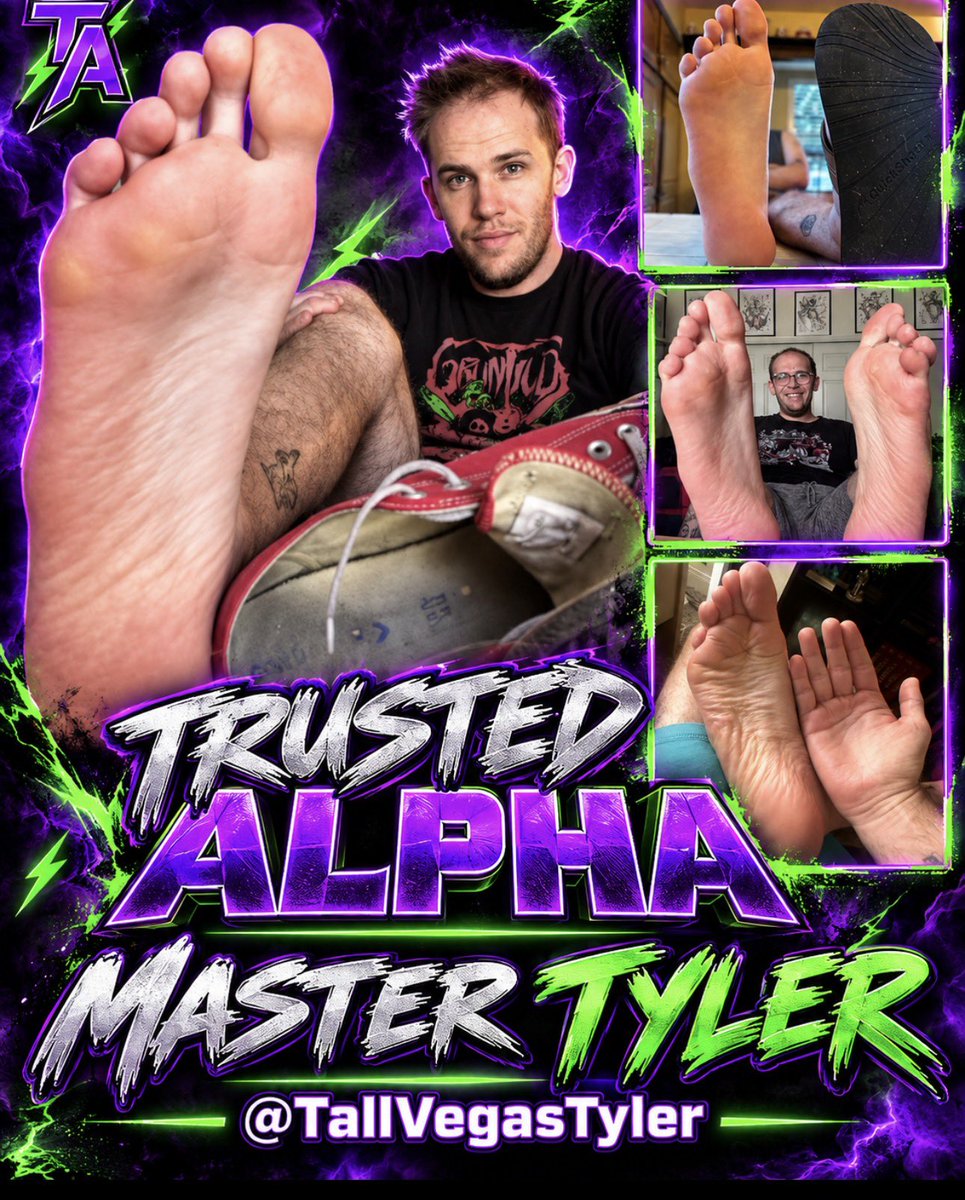TrustedAlphas's tweet photo. ✅ TRUSTED ALPHA ✅
@TallVegasTyler — MASTER TYLER 🔥
6’8” | Size 15 🦶 | Las Vegas
Straight-up foot god and findom alpha.
Those massive size 15s don’t just dominate the room — they own it.
Friends, former boss, best friend’s dad… they all ended up at his feet.
You know exactly why.
Customs, verbal, used socks, collabs — if you’re ready to serve, DM him.
Full content on OF (link in bio) + Throne for tributes.
Verified presence. Consistent drops. Real size and presence.
Engage only if you’re a consenting adult and only within your own limits and means.
🐾 Follow + turn on notifications for the Trusted list & daily control drops
✅ TRUSTED ALPHAS
Built for alphas. Real experience in control.
Who will you serve?
18+ only • Fully consensual adult content • Always do your own due diligence.