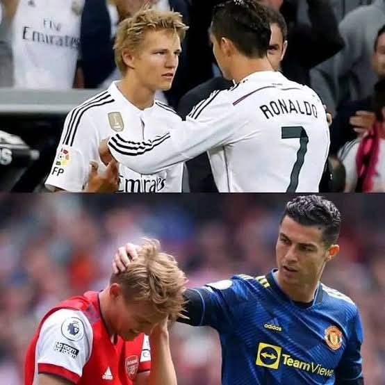 RMOCR7's tweet photo. @MbuzeBuchi @ESPNUK They compared this serial loser to odegaard the guy that has ucls from Madrid days and pushed his country in the World Cup and has a prem title https://t.co/279RxHZXFL