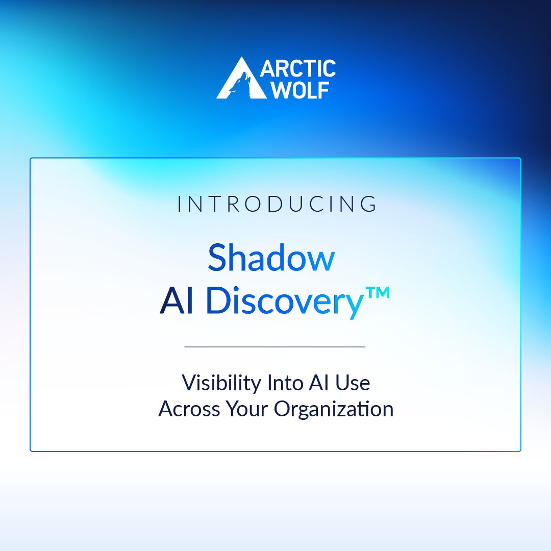 AWNetworks's tweet photo. Organizations can't manage AI risk if they don't know where AI is being used.  Today, Arctic Wolf announced Shadow AI Discovery™, a new capability designed to help organizations uncover, inventory, and better understand AI usage across their environment: https://t.co/QQUIp92FKt https://t.co/qcvINS5zhC