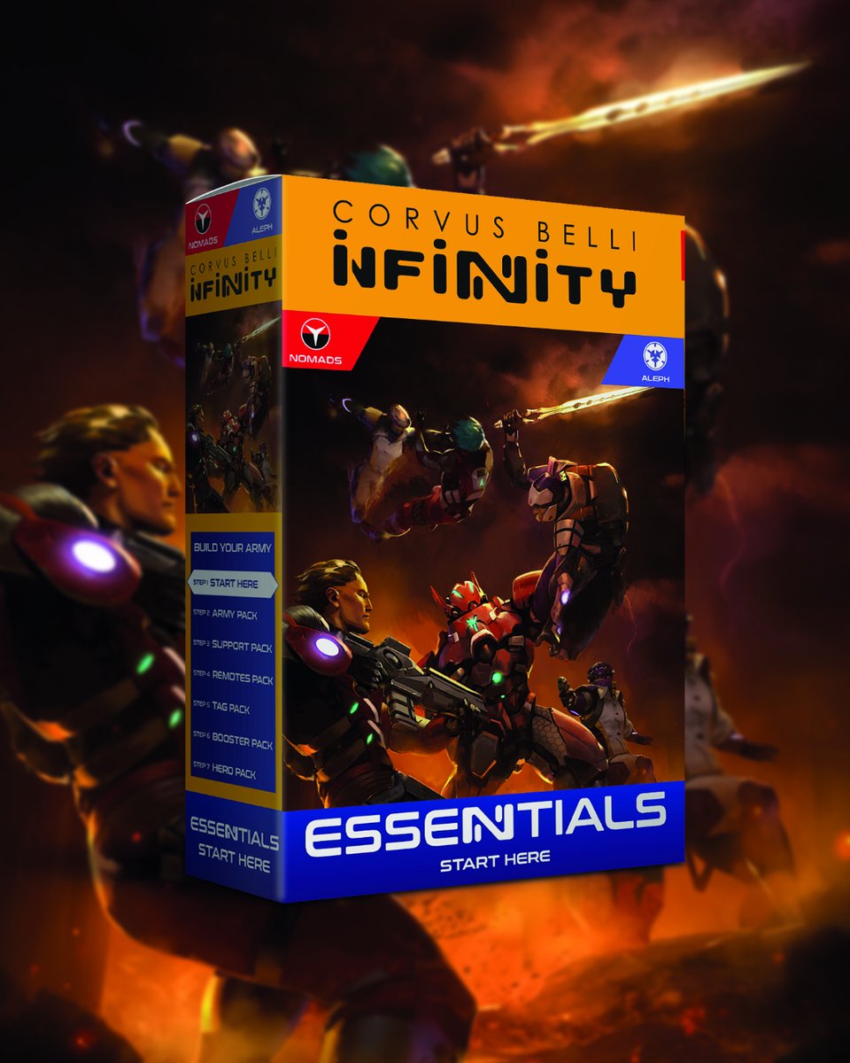 InfinityTheGame's tweet photo. The Nomads vs. ALEPH "Start Here" box includes everything you need for your first games. Begin your journey today!🚀

https://t.co/2869XFHzRV https://t.co/iZyUElN509