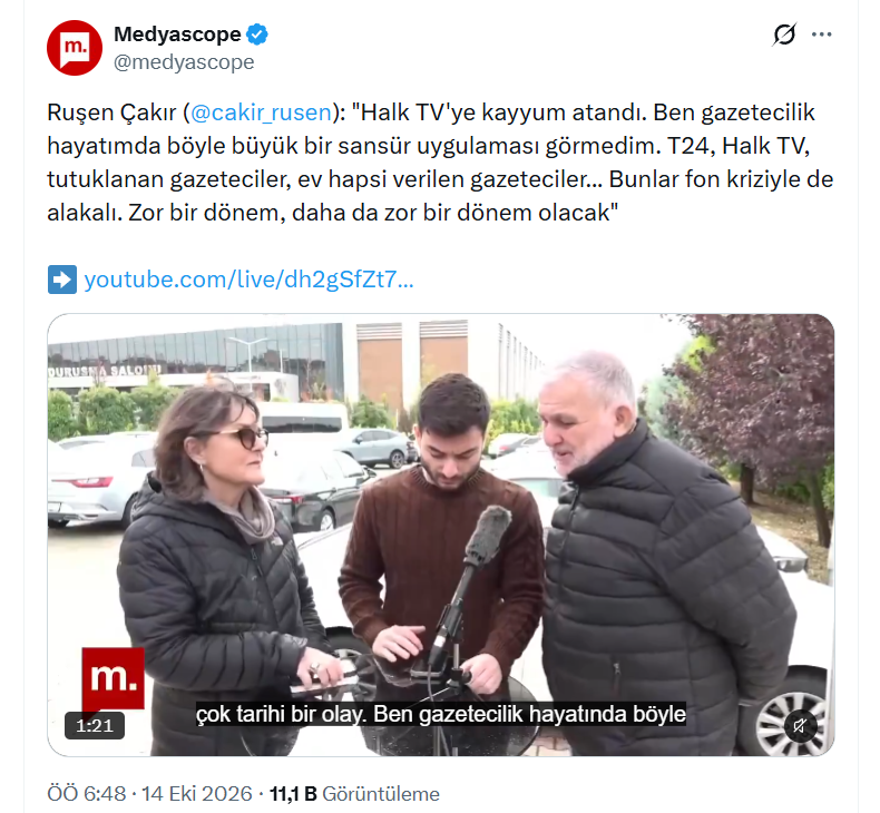 ademyarslan's tweet photo. Ruşen Çakır için kendi mahallesinden olmayanlar yoktur, hiç olmamıştır. İpek Medya, Zaman ve Samanyolu gasp edilip kapatılırken 'temizlik kolay olmayacak' demeçleri veren 'cemaat uzmanı' şimdi 'böyle bir sansür dalgası görmedim' diyor.. Kendi mahallesine uğramasa sorun olmayacaktı demek ki !