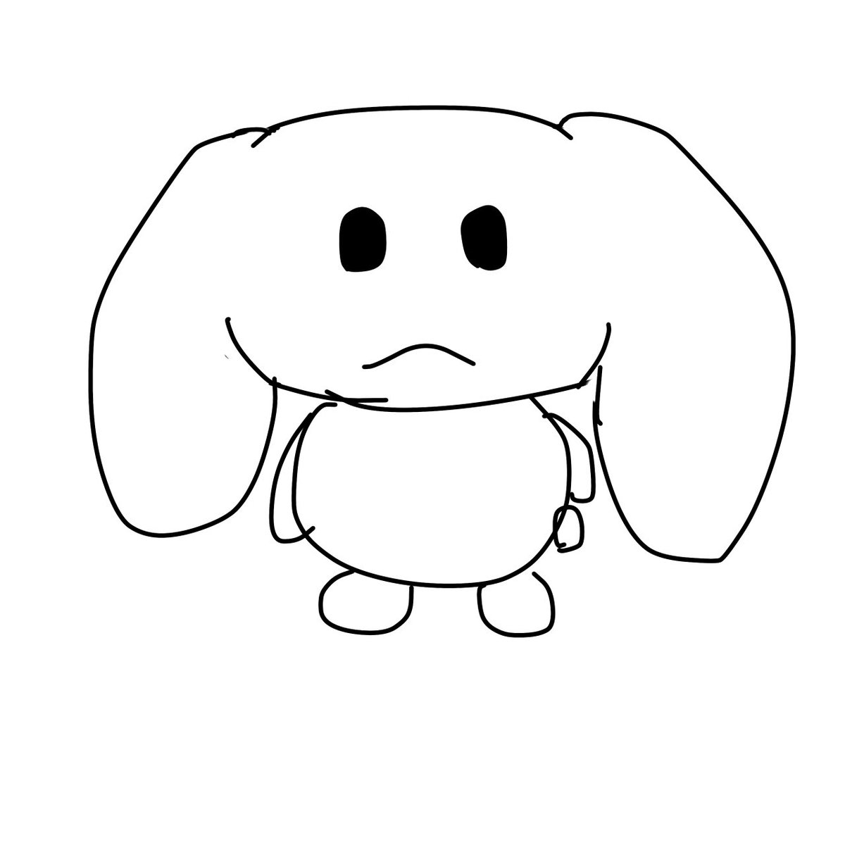 no_music_sub's tweet photo. ゲーム配信できずお絵描き配信になりました
←記憶の中のシナモロール
　→見て描いたシナモン https://t.co/LsHed8JjEg
