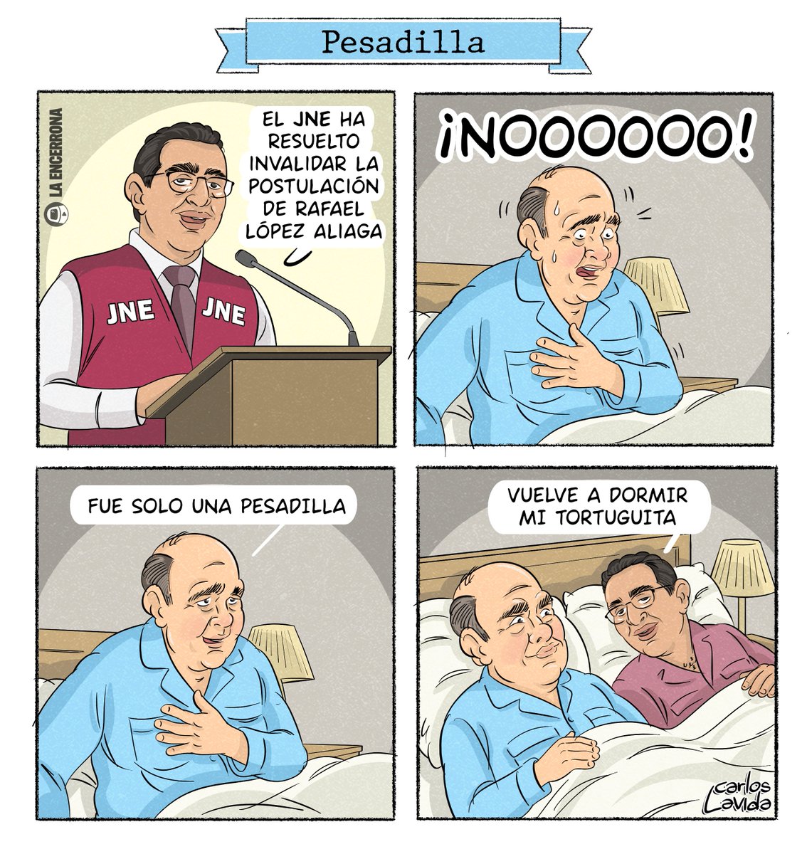 carlosLavida83's tweet photo. Mi viñeta para @laencerronaperu
Suscríbete para más caricaturas a https://t.co/VIlcHuyXqg