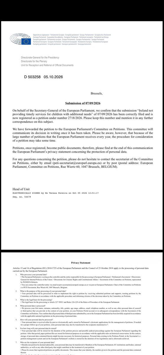 LCD_Dub's tweet photo. Petition approved with the EU to start fining the Irish government for not providing timely services approved.
They signed optional protocol which means we can complain directly to the EU
#additionalneeds #autism #services #primarycare #CDNT #carer https://t.co/GdO7PPoMd9