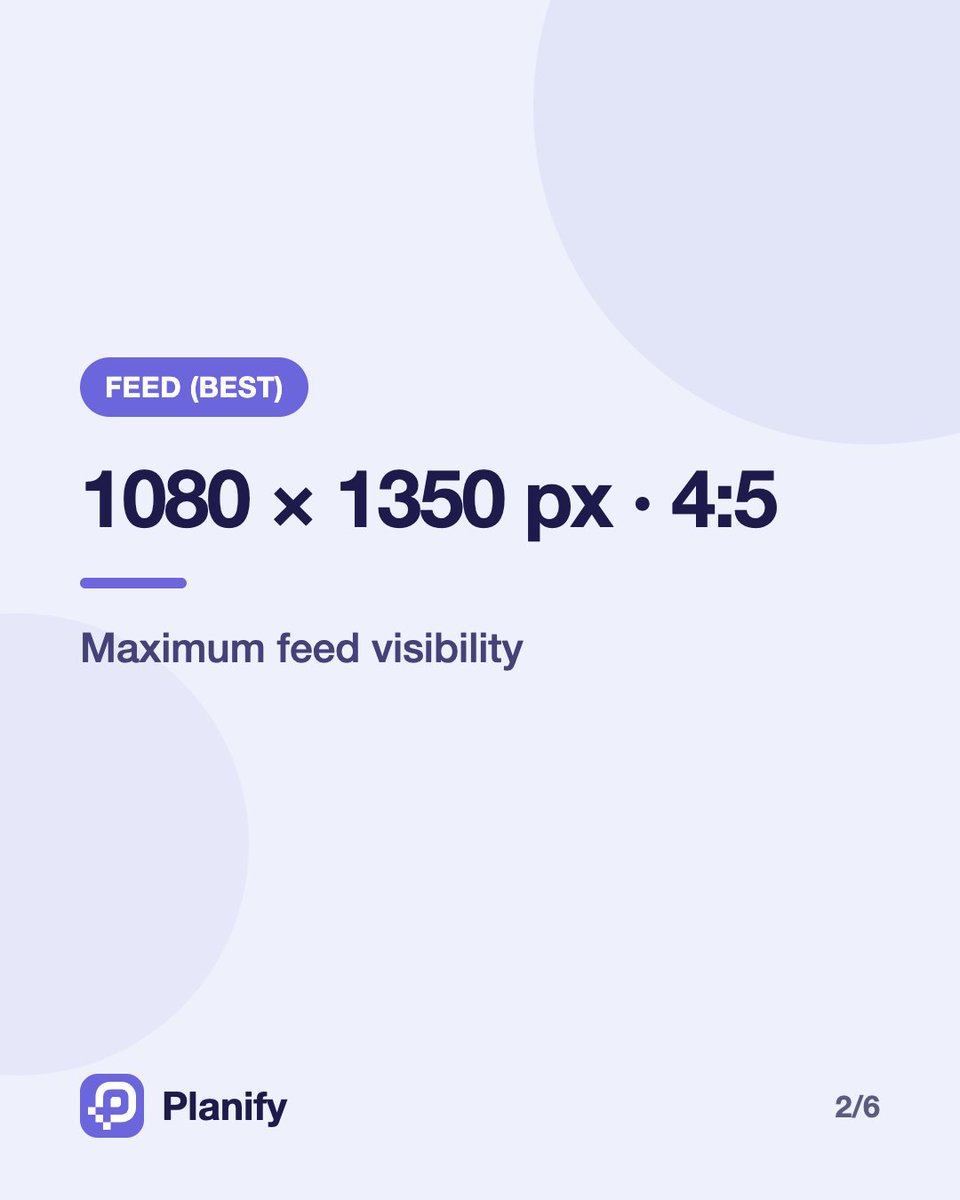 planifyapps's tweet photo. 1/2

Instagram sizes that matter:

Feed: 1080×1350 (4:5) — use this, it takes the most screen
Square: 1080×1080
Stories/Reels: 1080×1920 (9:16)
Profile: 320×320, shown as a circle

Still posting squares? You're giving up screen space. https://t.co/3Qz2aIrk8r