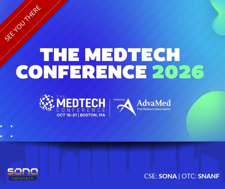 SonaNanotech's tweet photo. Heading to #MTC26 in Boston next week. 
One theme we are watching: getting proven technology to the patients it currently misses.
That gap is the reason Sona exists. 

$SONA #MedTech https://t.co/meE4Ja0N2e