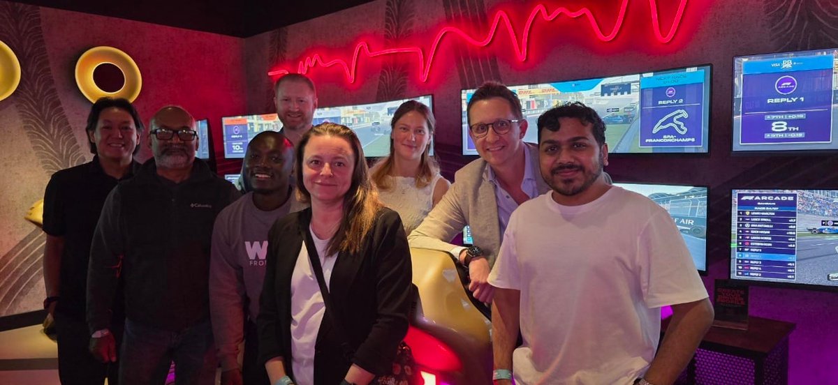 Valorem's tweet photo. The Valorem Security team got together in Chicago for #ReplyXchange 2026 to connect with Replyers from across the network. They also hit the track at F1 Arcade for a few laps. Lap times remain confidential.

Grateful for this group and the work they do every day. https://t.co/tERENCHPH1