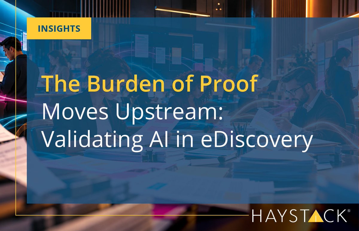 HaystackID's tweet photo. 👉 Let’s say your #AI review hit 90% recall. Then the agency asks for your prompts, metrics, and every AI overturn.

Can you prove it?

Capability isn't the test anymore. Defensibility is ✅.

🔗 Read the @HaystackID® article: https://t.co/EbkuhhA4ms

#eDiscovery #LegalTech https://t.co/u3YXOAiVNn