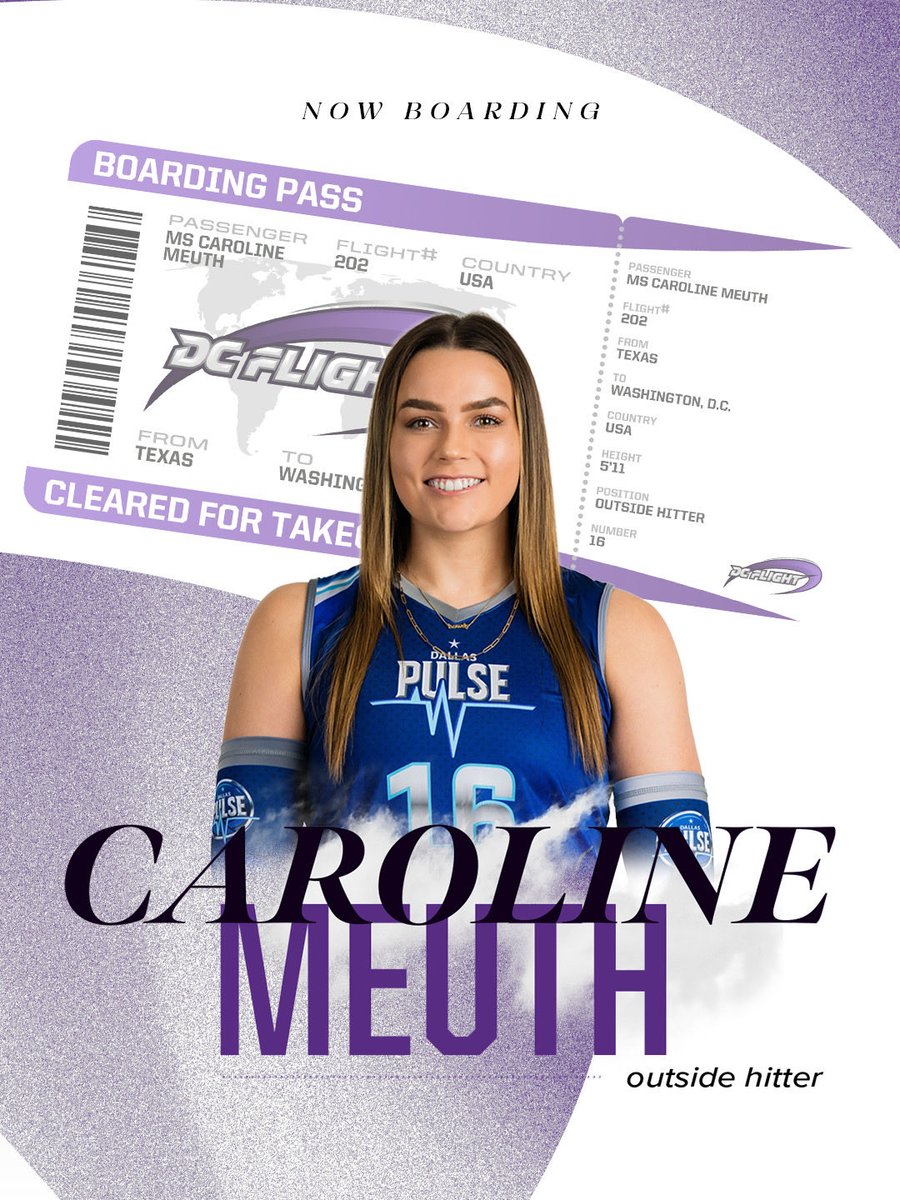 dcflightvb's tweet photo. The former All-SEC standout from @AggieVolleyball and MLV champion is bringing her talents to the District! 🏆

Welcome Home, @sweet_carol016 💜 https://t.co/QA8uPQDh8k
