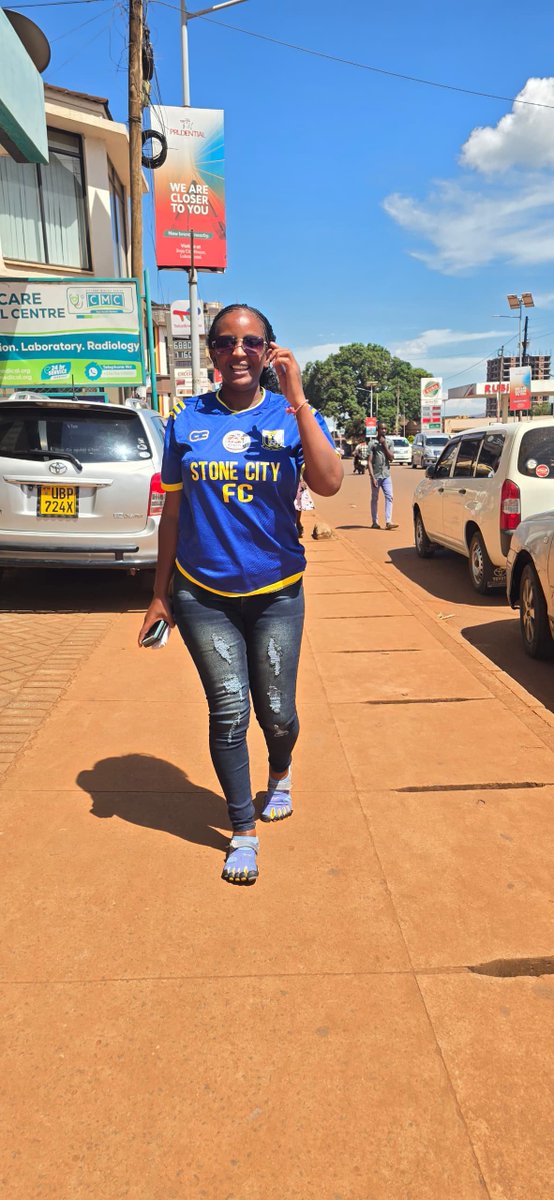 StoneCityFC_Ug's tweet photo. Excited? Admin bets she is! 🤩 What a start! Our first match of the season, and we've already bagged 3 points! She's joining everyone in thanking our fantastic sponsors: @BusogaOneFm, @La_ville, and @Hon_MwiruPaul! https://t.co/7rQP9brULW