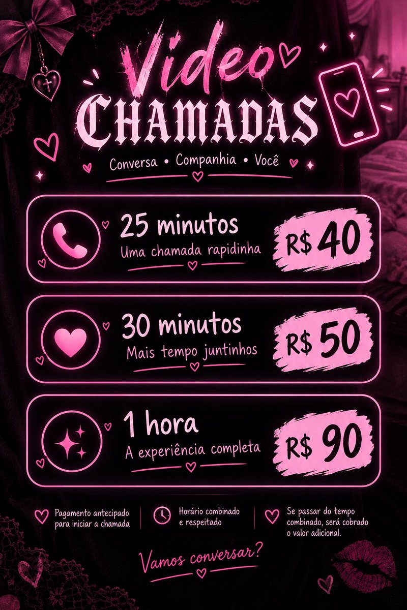 trashooms's tweet photo. Oii gente, agora faço vídeo chamadas 🩷(Consultar disponibilidade de dias e horários)

#vendopack
#videochamada https://t.co/eiOY1kVMpx