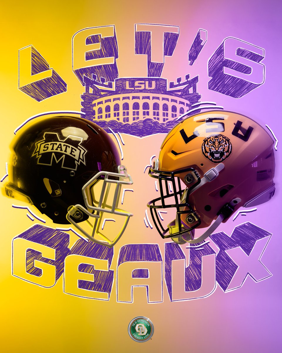 LSUfootball's tweet photo. SEC Matchup in Death Valley on Saturday morning 🙌 https://t.co/8xnmp3zkgf