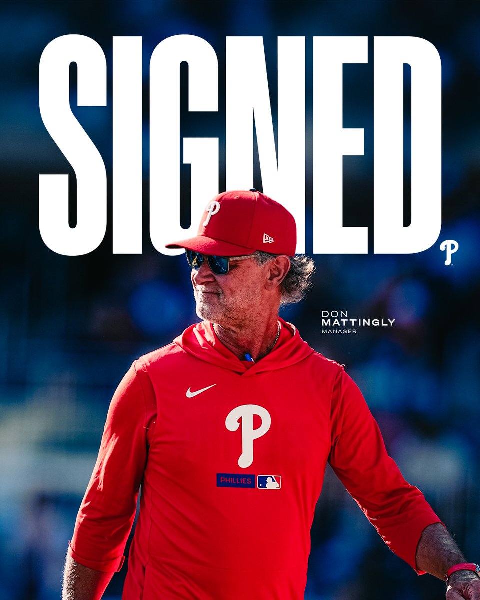 Phillies's tweet photo. The Phillies have signed Don Mattingly to a two-year contract for the 2027 and 2028 seasons https://t.co/pvMJoThtFN