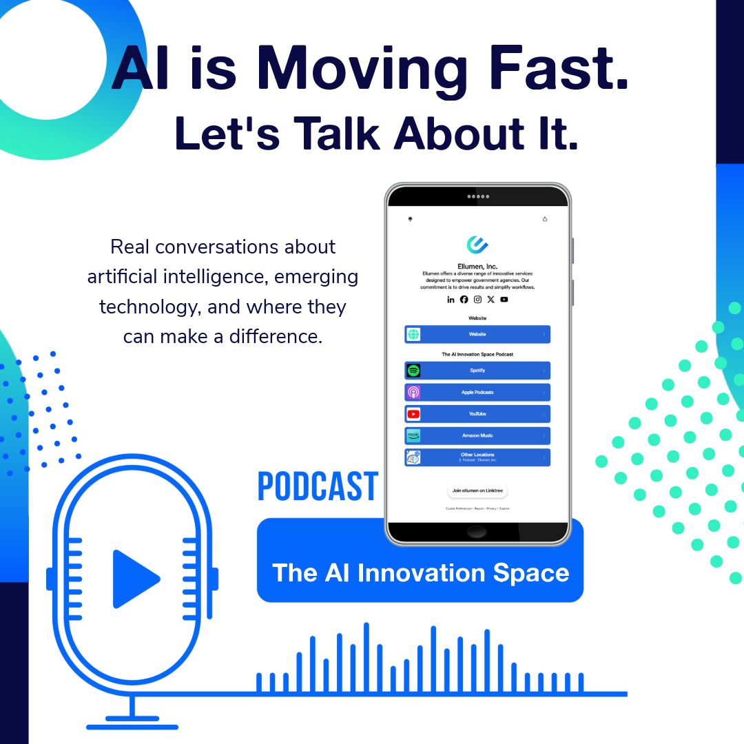 Ellumen's tweet photo. https://t.co/Eba6H46arj 

AI brings big possibilities and plenty of questions. The AI Innovation Space Podcast brings those questions into the conversation, exploring where AI can help, how it works in practice, and what we should be thinking about next. 🎧

#AIPodcast https://t.co/iswS18AdUO