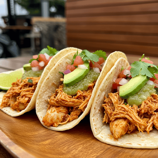 HabaneroChi's tweet photo. Craving 3 Chicken Tacos? 🌮 Tender grilled chicken in soft tortillas, topped with crunchy vegetables and your choice of savory salsas for a satisfying bite full of authentic Mexican flavor. Stop by Habanero Baja Grill Monday through Friday! #ChickenTacos #TacoTime #MexicanFood https://t.co/lTRAtcM4T3