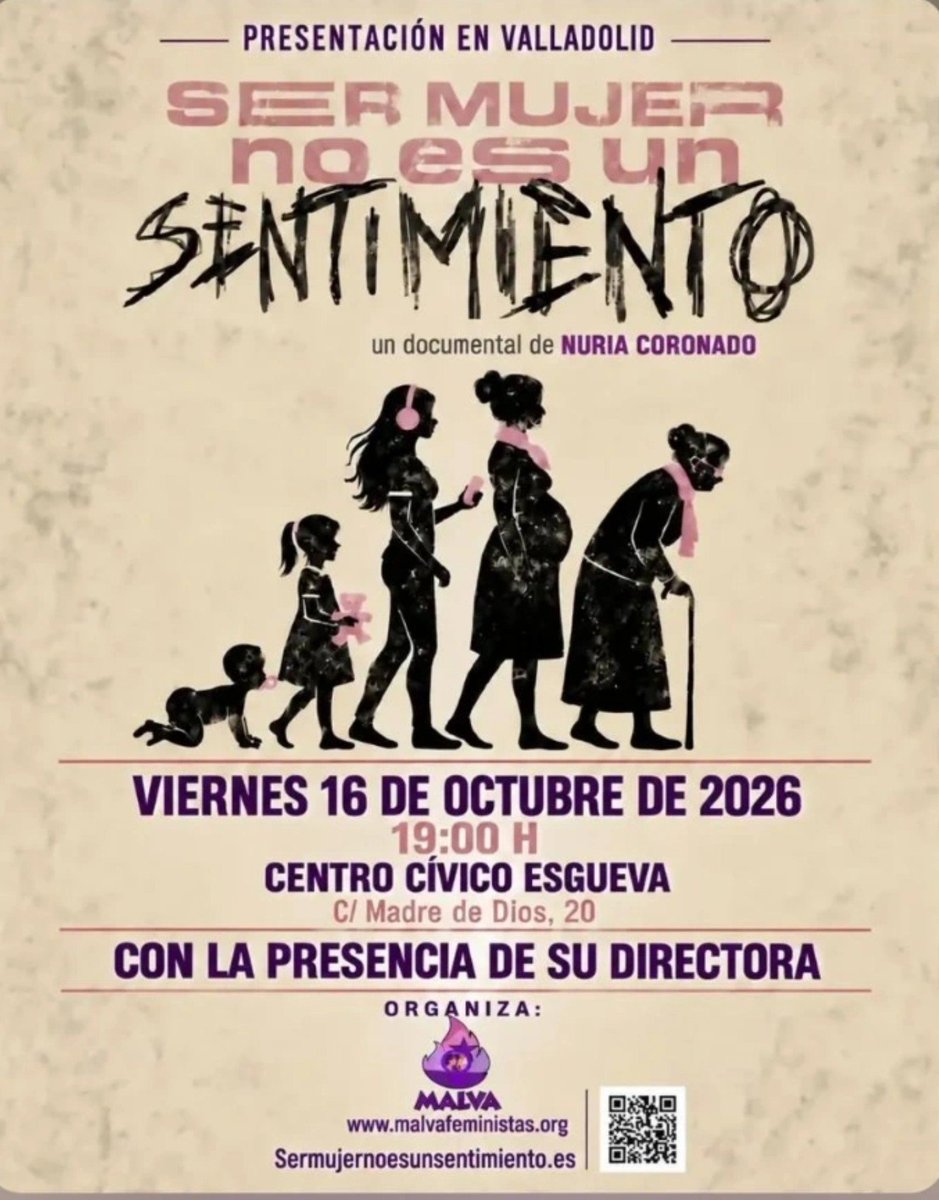 NuriaCSopena's tweet photo. Frente a la intimidación, la cancelación y el odio. Verdad, ciencia y feminismo.

Os invito este viernes 16/10 a que me acompañéis junto a @malvafeministas a ver mi documental https://t.co/s5svdcjcwf y juzguéis quién manipula.

¡Nos vemos! https://t.co/BUN1NbtFV0