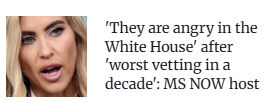 smc429's tweet photo. The White House is "angry" over the vetting?
Who vetted her?

1. The casting directors from Baywatch
2. Trump, alone in a dark room
3. Helen Keller
4. Mike Tyson https://t.co/MSNBAW3D24
