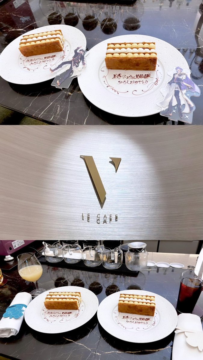 nya_tk0's tweet photo. 📍 LE CAFE V / 銀座
ヴィヴィエンヌと星導のおとも似ててかわいいΣ(•ω• ﾉ)ﾉ♥
ミルフィーユちょー美味しかった✨
 #インショウ派 https://t.co/gkF0pyiECl