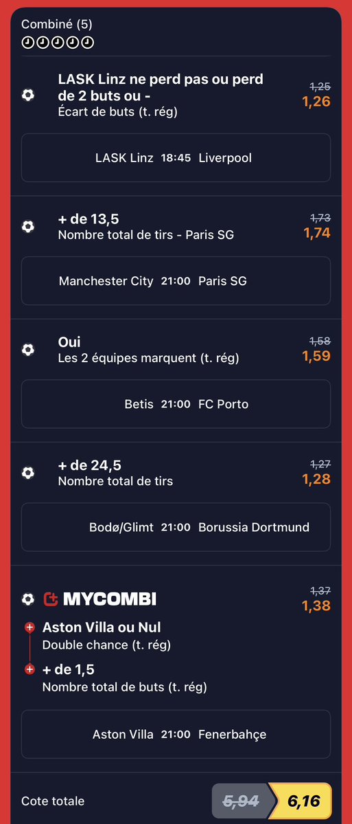 ProMontante1's tweet photo. 🌟 MONTANTE X10 PALIER 1
🎯 Côme +0,5 but + Rome ne perd pas ou perd de 1 &amp; -5,5 buts 1.56
💰 100€ 👉 156€

✏️ Match à but entre Feyenoord et Côme. La Roma à domicile devrait accrocher un Real Madrid en difficulté! 

🚀 Fun ldc 6.16 en plus 
#TeamParieur https://t.co/vXAUjEiqM1