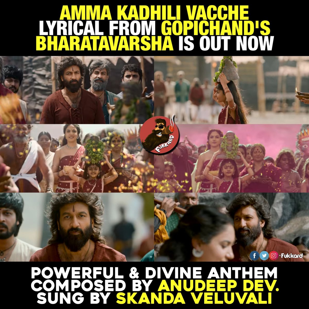 Fukkard's tweet photo. Divine Anthem #AmmaKadhiliVacche Lyrical Video from #BharataVarsha Is Out Now🙏❤️‍🔥

▶️ https://t.co/lukWZd0CFy https://t.co/JNCloQLvHo
