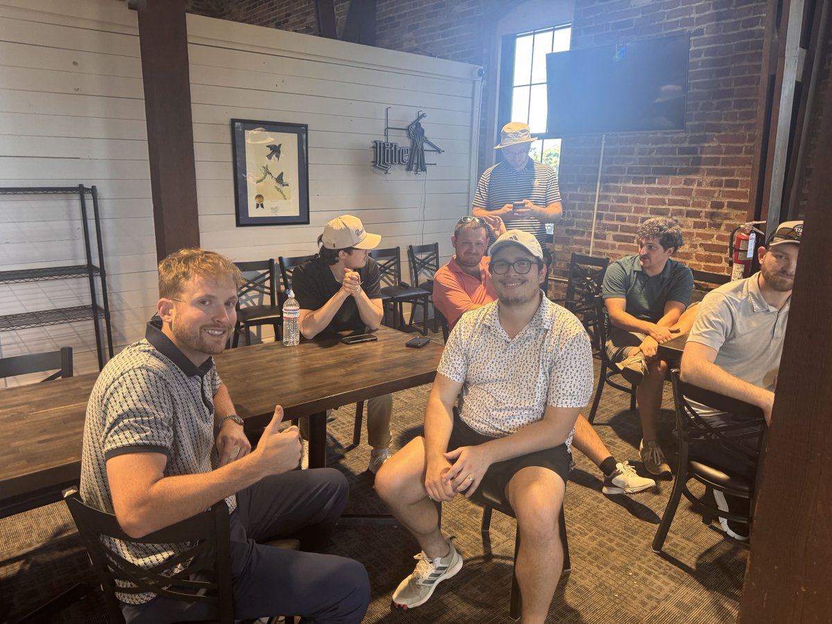 stackcontech's tweet photo. Our Cincinnati crew traded takeoffs for tee times at Glenview Golf Club ⛳ last week!

We crowned a first-place team, a closest-to-the-pin winner, &amp; a longest-drive champ.

Great work deserves more than a thank-you email, and this team earns it every day 🙌. https://t.co/FHlwxKLyec