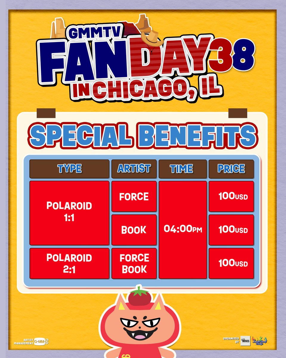 GMMTV's tweet photo. Special Benefits top-up is added. 
Get your ticket and make the memory together. 
🎟️Top-up Special Benefits on sale Oct15, 2026 at 10.00 am CDT
👉 via https://t.co/RHftiujnjf 

#GMMTVFANDAY38USA 
#FORCEBOOKxFANDAY38CHICAGO
#GMMTV @fforcejs @kasibook https://t.co/oCsebVA6wT