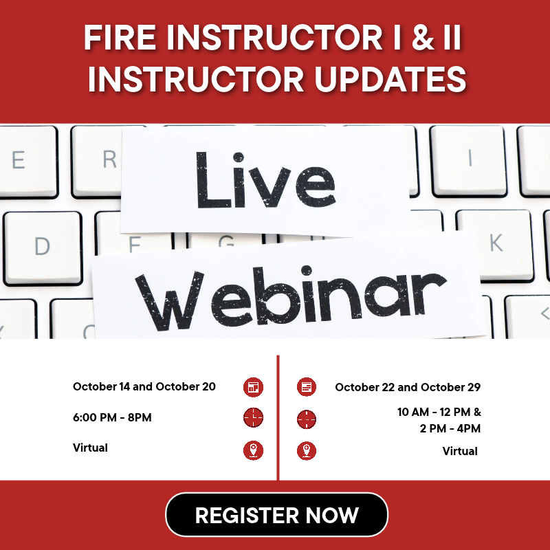 VaFirePrograms's tweet photo. Clarification regarding the Instructor Update for Fire Instructor I and II:

Individuals with the Fire Instructor I Train the Trainer prerequisites should also register for this instructor update as it covers updates in the Fire Instructor I and Fire Instructor II curriculum. https://t.co/8bJ421JjWU