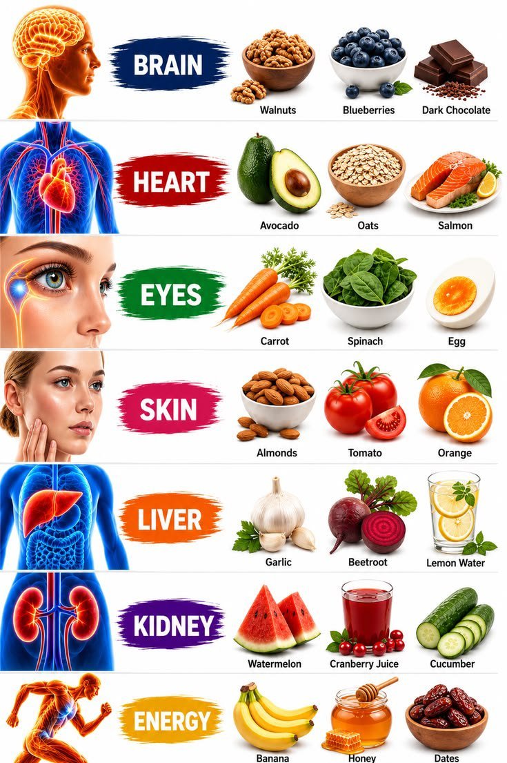 Tech_Lisaai's tweet photo. 🧠 Feed Your Body. Nourish Your Mind. Fuel Your Life. 🌿

The right foods can support your brain, heart, eyes, skin, liver, and overall health. 🍎🥑🥦

Small, healthy choices today can make a big difference tomorrow. 💚

Eat smart. Live healthy. Feel better. ✨ https://t.co/5bjFXMXxEJ