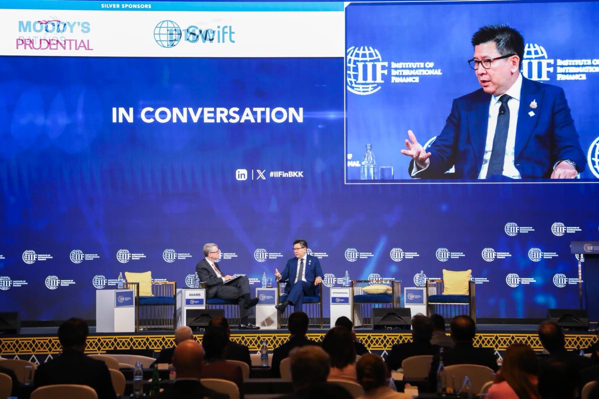 preemcot's tweet photo. ‘เอกนิติ’ เปิดแผน Investment-led Growth  บนเวที  IIF! ดึงทุนต่างชาติ หนุน AI–พลังงานสะอาด–อิเล็กทรอนิกส์ขั้นสูง"  อ่านต่อที่ >>> https://t.co/cNVDQPDJsR

 #เอกนิติ #STI #เศรษฐกิจไทย #ลงทุน #fyp #ข่าววันนี้ #IIF #AI #พลังงานสะอาด,finacenewscenter, https://t.co/fNrGNgW0xH