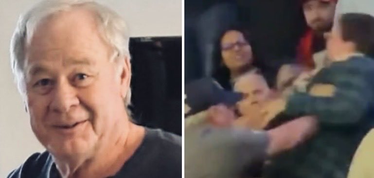 BrittanyinTexas's tweet photo. Russell DICKert from Browns Mills, NJ is one of the thugs who assaulted the female Trump protester at Trump‘s Ohio rally. The Internet will take it from here. https://t.co/ktM6uf5BAg