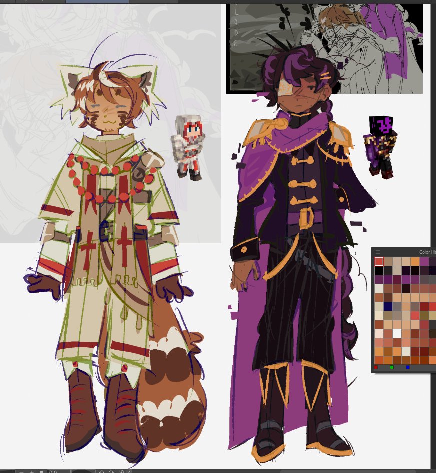 mofuupon's tweet photo. i like putting minecraft skins next to my character refs boy they DO NOT look similiar AT ALL https://t.co/WXUoGgSytH