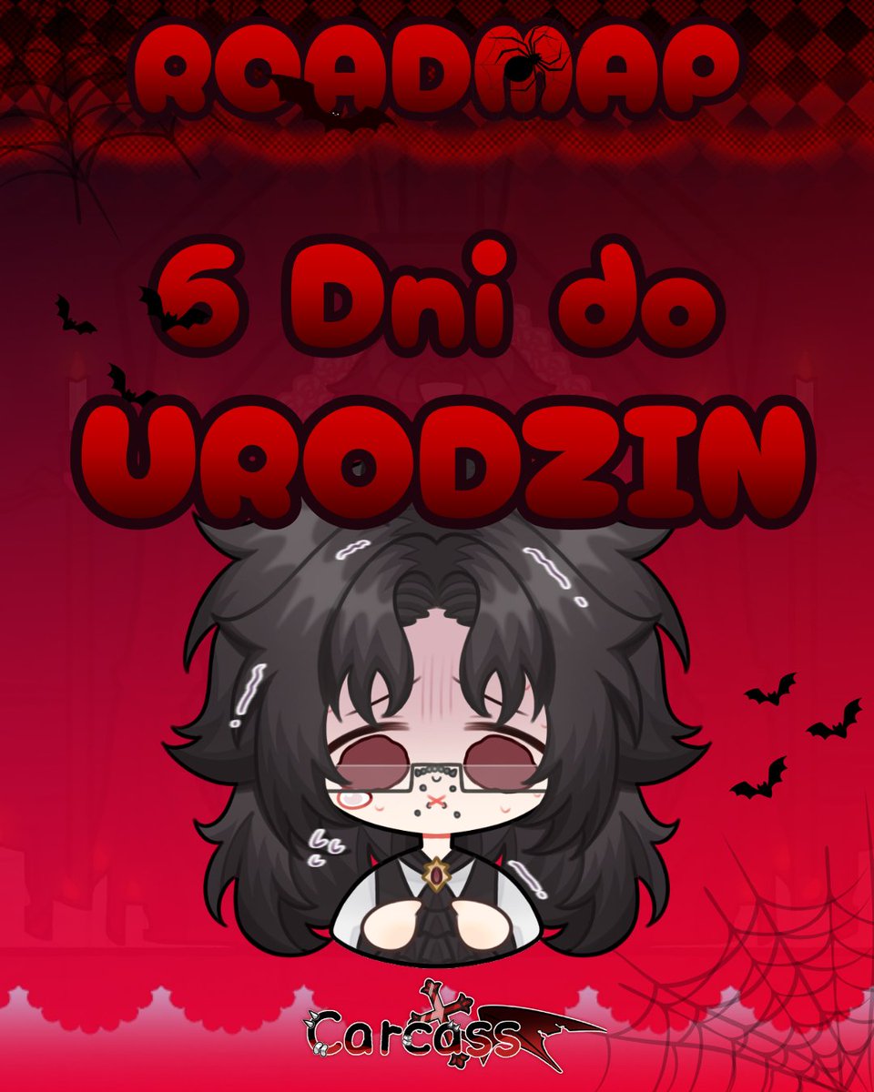 renderedew_tv's tweet photo. 🕷️ᛝ┆EVENT URODZINOWY - Bekowiny
Zostało już tylko 6 dni!! (≧▽≦)
📆: 20.10
📍: ttv/renderedew
#VtuberPL #BEKOWEEN #Carcass #Bekonowany #Renderedew https://t.co/j8xRg2O2FA