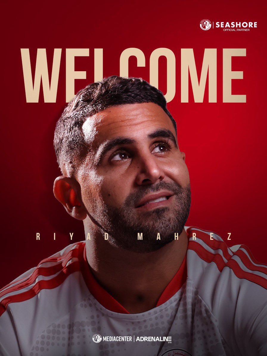 ChristianVqro's tweet photo. 🚨🇩🇿 OFICIAL

Riyad Mahrez firma con Al-Shamal Sports Club de la Stars League qatarí. https://t.co/1kscaKQTpJ