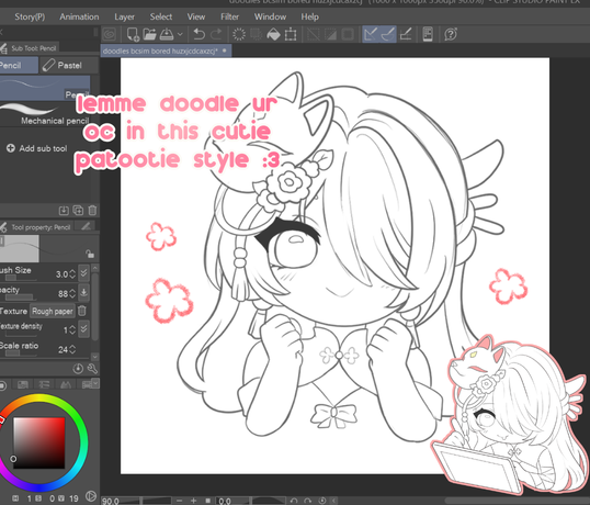 Soleilze_'s tweet photo. SCREW IT, IM DOING SILLY DOODLES!! ( • ̀ω•́ )✧

i wanna host a raffle to warm up, but i'm too busy for full rendered art... so opting looking for 2 peeps to DOODLE instead HSHSHS :3

✦ repost + like
✦ drop your OC ref in the replies!

#artraffle #artmoots https://t.co/lh9wKKQxrH