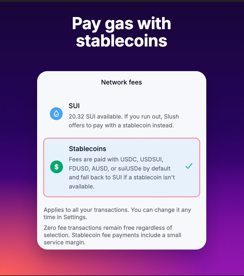SlushWallet's tweet photo. Sending tokens on Slush? You can now pay the network fee with stablecoins instead of SUI.

Works for sends and payments, with more on the way. 

What else would you like to use stablecoins to cover? 👇 https://t.co/9Q4usEq4EU