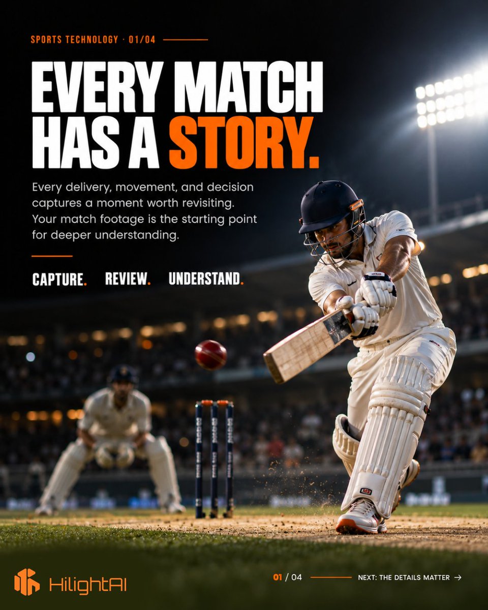 HiLight_AI's tweet photo. πEvery match has a story. Every detail matters. Every replay is an opportunity to learn.
πExplore sports video analysis with HiLightAI and make every replay count!
#HiLightAI #Cricket #CricketAnalysis #SportsVideoAnalysis #CricketHighlights #PerformanceAnalysis #Training https://t.co/5IXzzhiO62