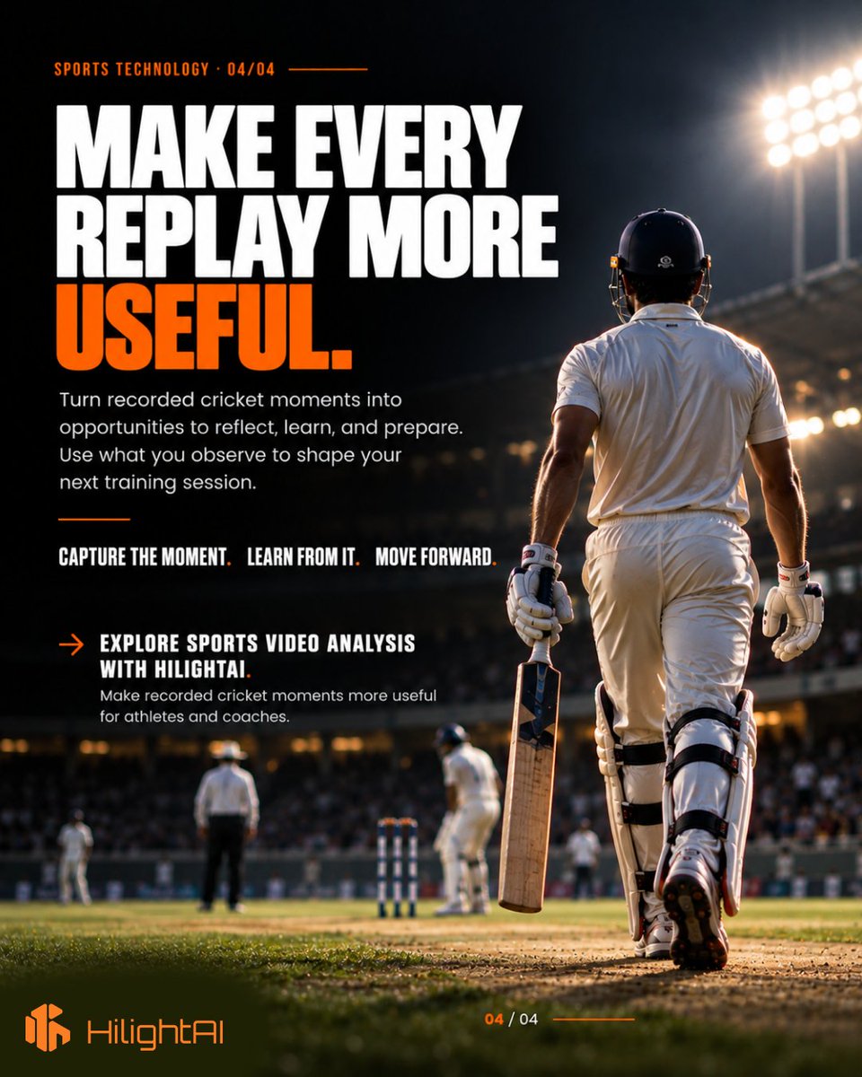 HiLight_AI's tweet photo. πEvery match has a story. Every detail matters. Every replay is an opportunity to learn.
πExplore sports video analysis with HiLightAI and make every replay count!
#HiLightAI #Cricket #CricketAnalysis #SportsVideoAnalysis #CricketHighlights #PerformanceAnalysis #Training https://t.co/5IXzzhiO62